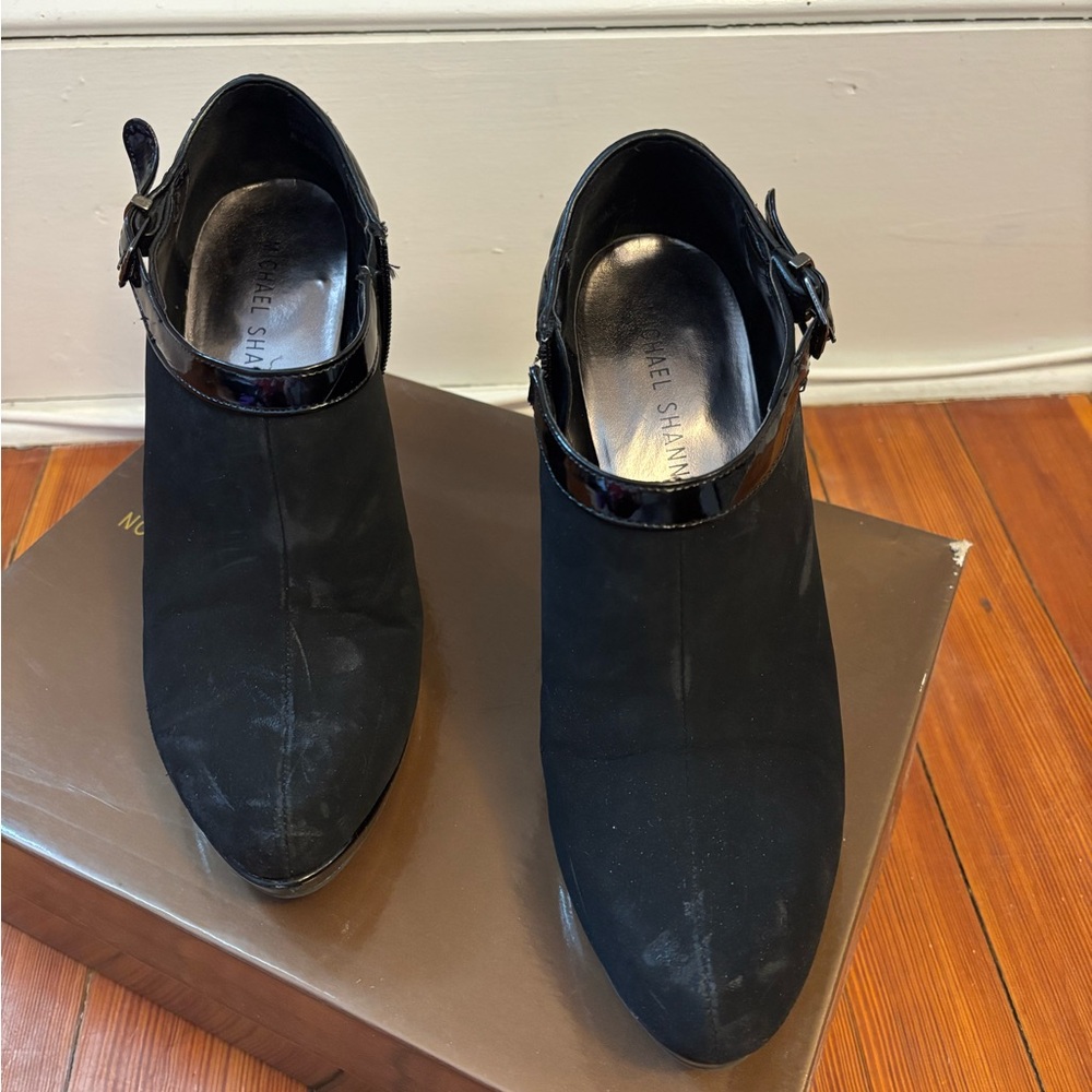 Michael Shannon Black Ankle Booties
